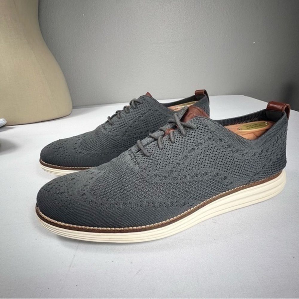 Cole Haan Original Grand StitchLite Men Size 10.5 M Gray Oxford Shoes [C27961]